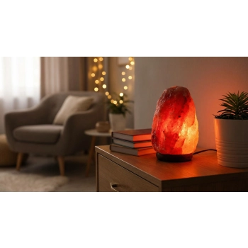 Lampa solna czerwona SÓL HIMALAJSKA  z KOPALNI waga 1-2 kg dla dzieci